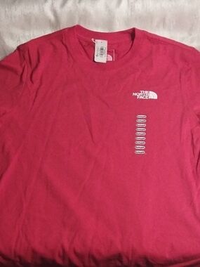 The North Face Men’s Short-Sleeve Crew T-Shirt — Red with White Logo